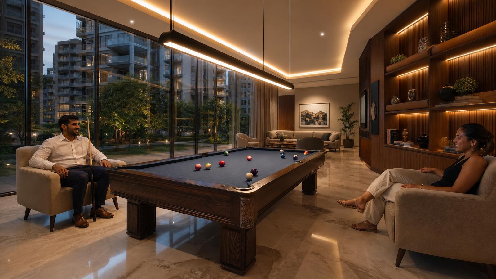 Luxury Indoor Games & Pool Lounge